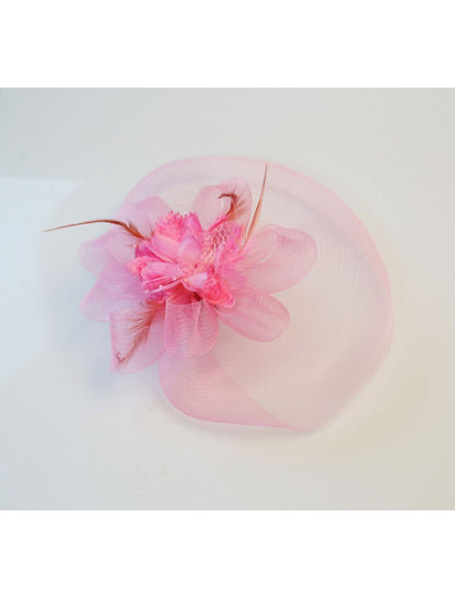 Wholesale White Wedding Fascinator Tulle Beaded Organza Fascinators Hats Headwear Clip Vintage Elegant with Feathers Fur Flower 1 Piece Kentucky Derby Horse Race Tea Party Ladies Day Headpiece