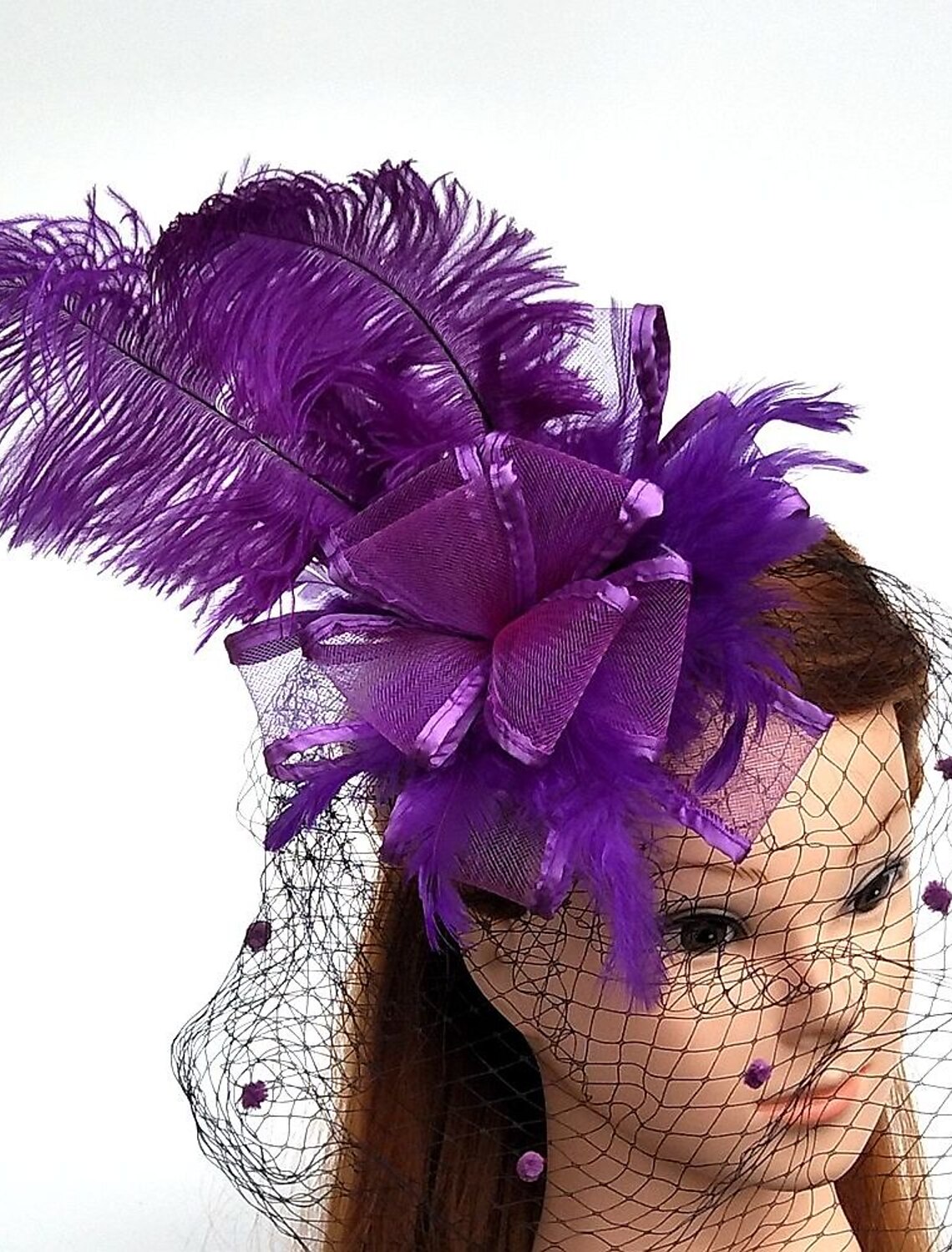 Wholesale Tulle / Feather / Net Fascinators / Hats / Birdcage Veils with 1 Piece Wedding / Special Occasion / Horse Race Headpiece