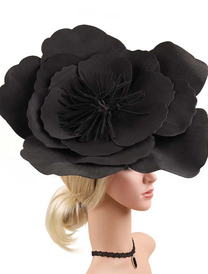 Wholesale Fascinators synthetic fibre Halloween Kentucky Derby Funny Sun Protection With Flower Headpiece Headwear