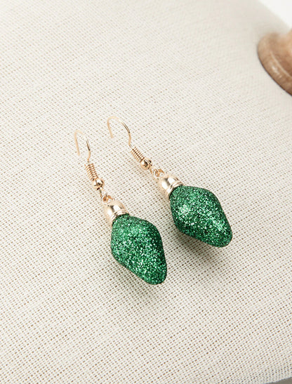 Wholesale Xmas Women‘s Drop Earrings Fine Jewelry Classic Precious Personalized Simple Earrings Jewelry Red / Green For Christmas Festival 1 Pair