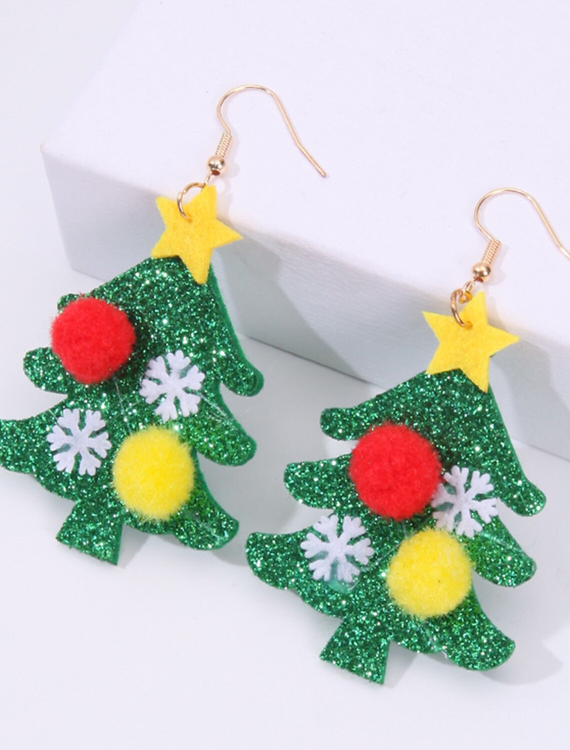 Wholesale Xmas Women's Drop Earrings Fine Jewelry Classic Christmas Tree Personalized Stylish Earrings Jewelry 1# / 2# / 3# For Christmas Festival 1 Pair