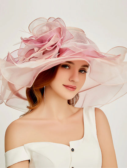 Wholesale Organza Kentucky Derby Hat / Fascinators / Headdress with Tiered 1 PC Party / Evening / Business / Ceremony / Wedding / Tea Party Headpiece