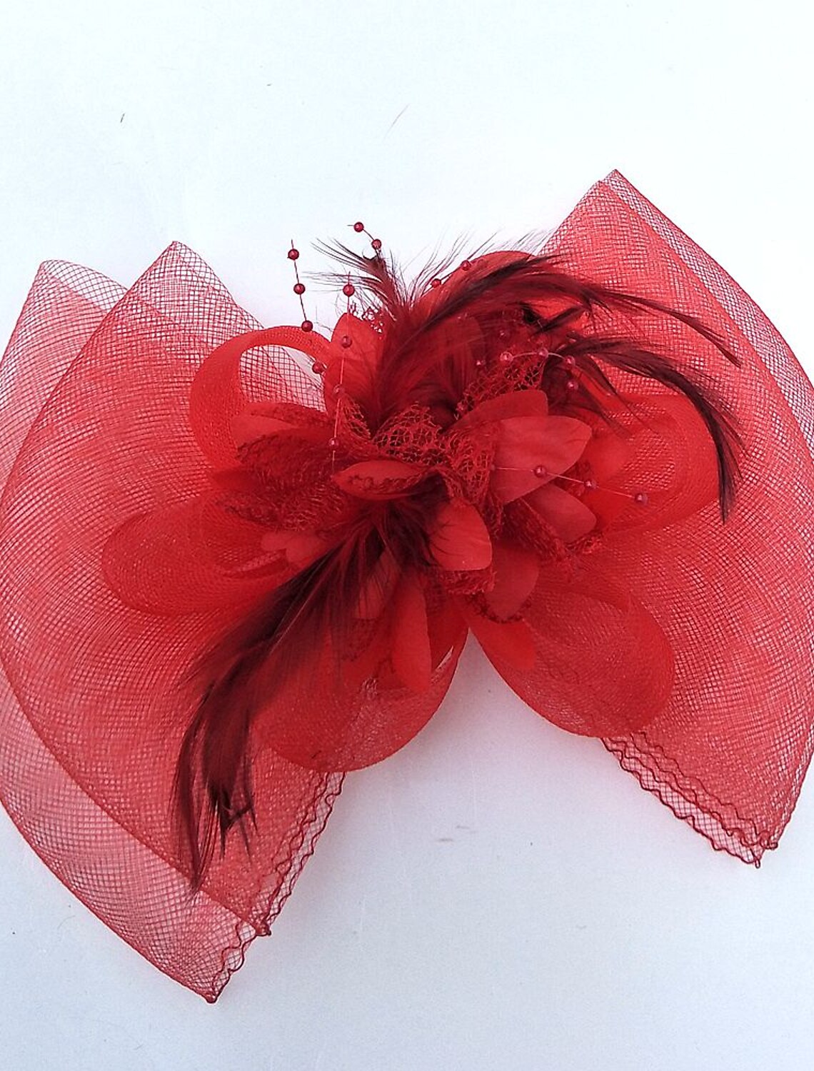 Wholesale Feather / Net Fascinators / Flowers / Hats with Floral 1PC Wedding / Special Occasion / Horse Race Headpiece