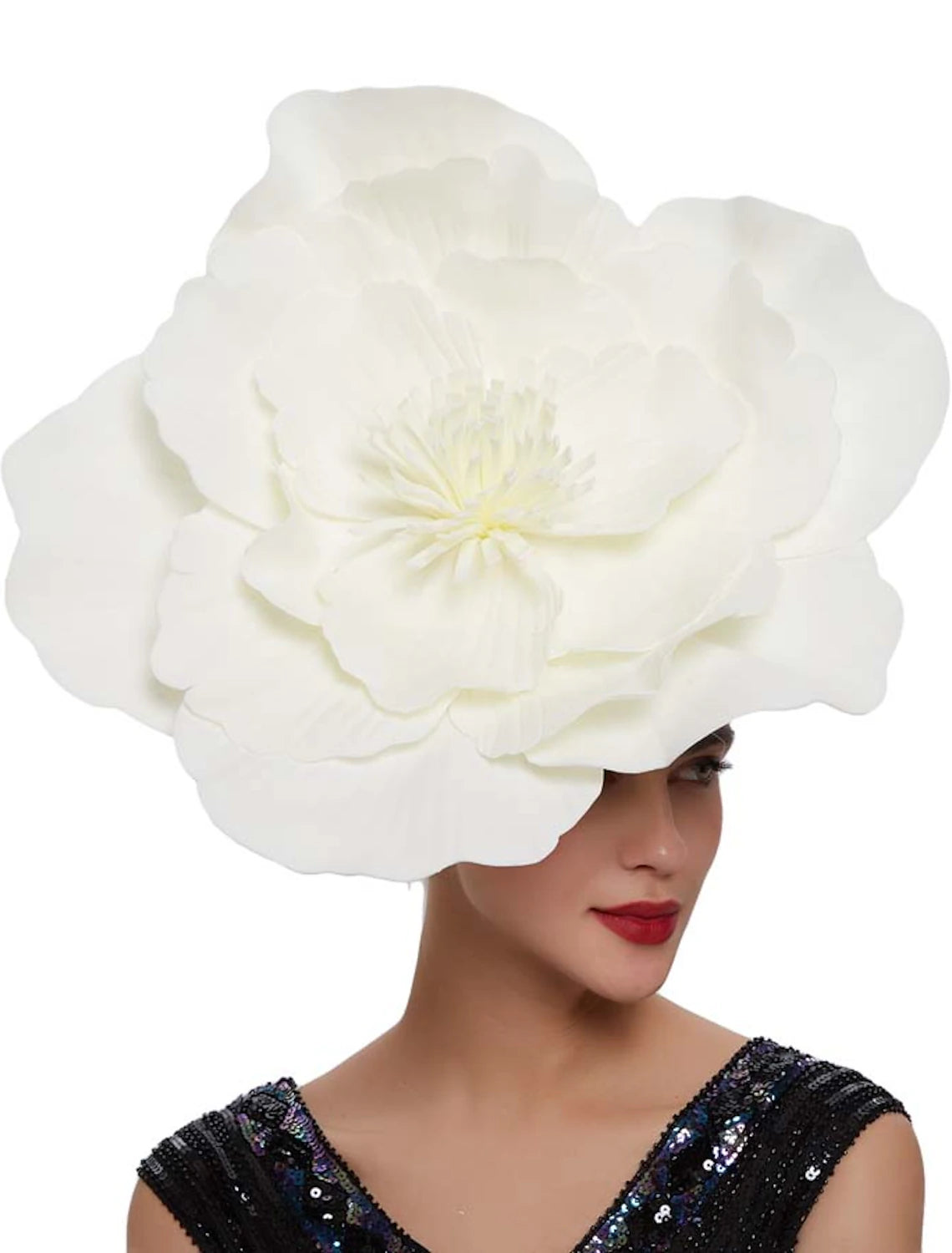 Wholesale Fascinators synthetic fibre Halloween Kentucky Derby Funny Sun Protection With Flower Headpiece Headwear