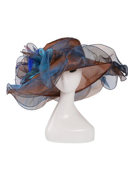 Wholesale Organza Kentucky Derby Hat / Fascinators / Headdress with Tiered 1 PC Party / Evening / Business / Ceremony / Wedding / Tea Party Headpiece